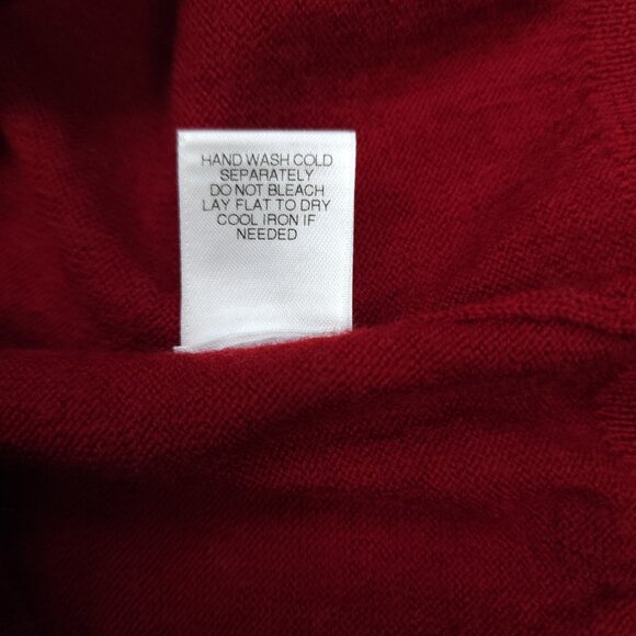 Turnbury Extra Fine Merino Wool Red Sleeveless V-Neck Sweater Vest Men Size L - Picture 6 of 9